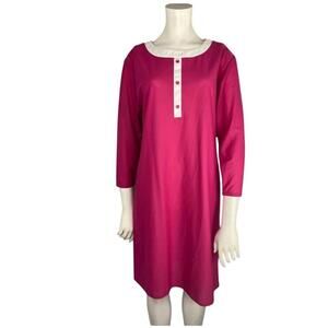 Vintage Mod Magenta Shift Dress UK Made Size 12 Short Women’s Pink 60s 70s